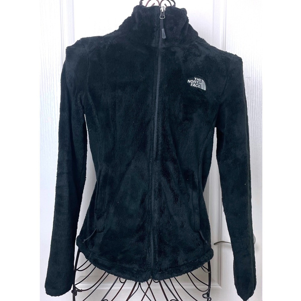 The North Face Osito Fleece Jacket Womens XS Black Full Zip Soft High Pile Plush